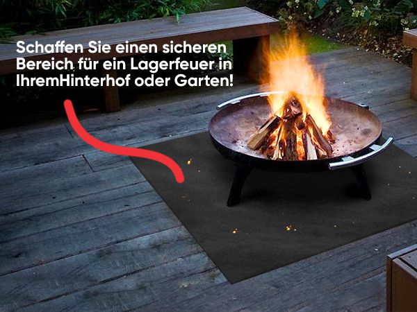 Feuerfeste Unterlage bis 982°C, ideal als Feuerschutzmatte oder Grill,  14,95 €