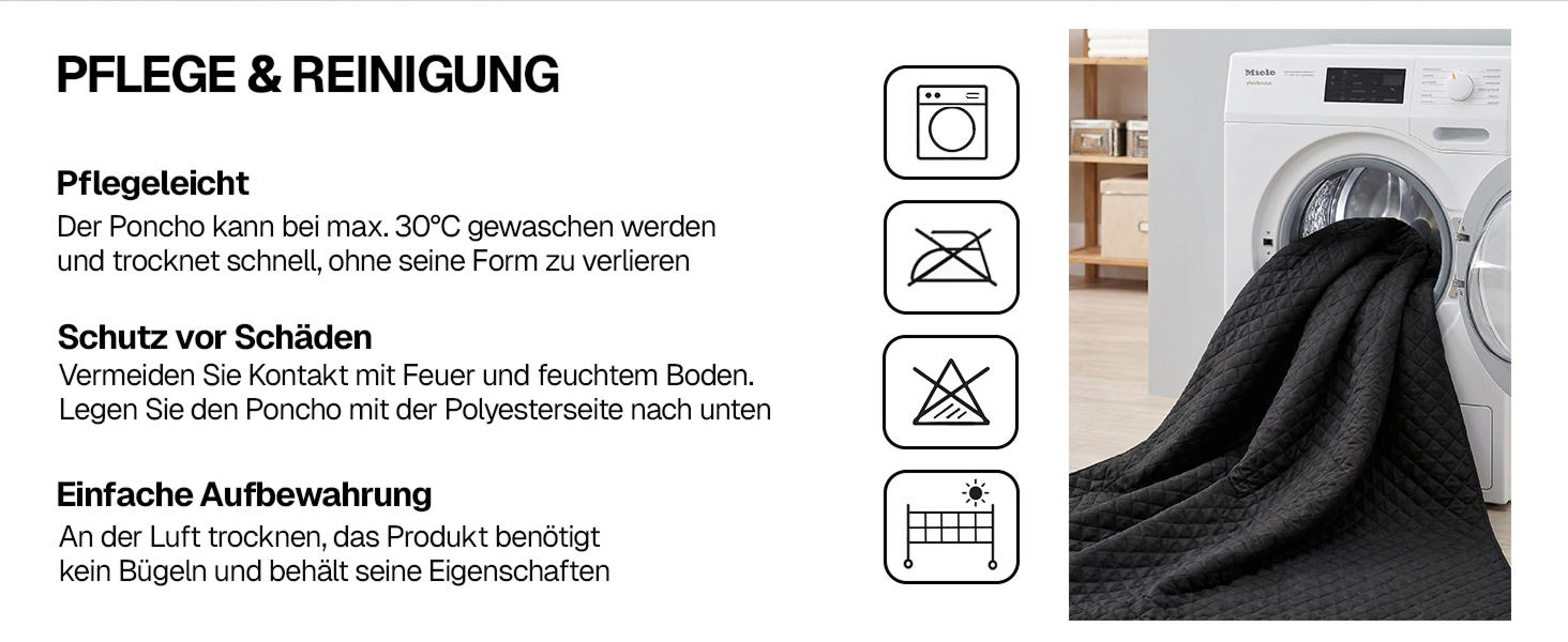 Evocamp Outdoor-Decke, Poncho-Liner, Windschutz, wasserabweisend, 200 x 140 cm, ultraleicht, kompakt für Reisen, Wandern und Outdoor-Aktivitäten-5