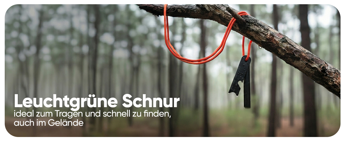 EVOCAMP Feuerstarter 8 cm, leicht 40 g, robust, langlebig, mit Halteschnur, Bushcraft, Survival, Abenteuer, Outdoor-3