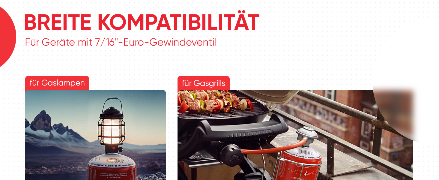 EVOCAMP Schraubkartusche 230g mit 7/16 Gewinde, Gaskartusche EN 417 für Campingkocher, Gasheizung, Gaslampen und Gasgrill-3