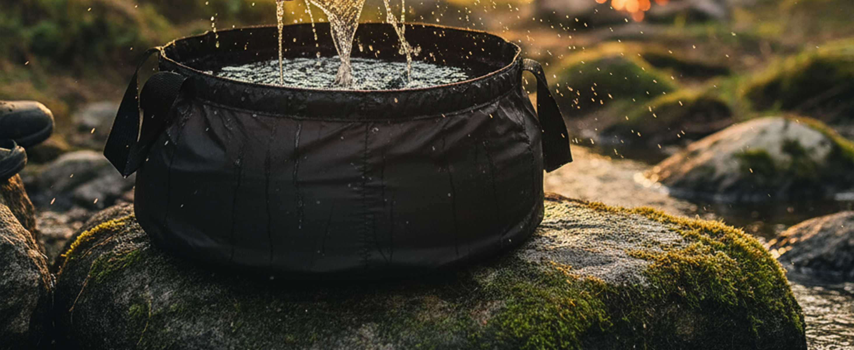 EVOCAMP Faltbare Spülschüssel Camping, 8,5L Wasserdicht aus robustem Nylon, Ultraleicht und hitzebeständig, Mit praktischem Aufbewahrungsbeutel-3