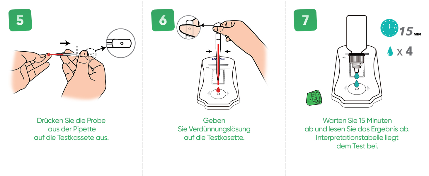 Allertyze Allergietest für zuhause, Allergie Test ohne Versand in ein Labor, 10 Häufige eingeatmete Allergene Selbsttest, sofortiges Ergebnis, medizinische Tests, Kapillarbluttest-5