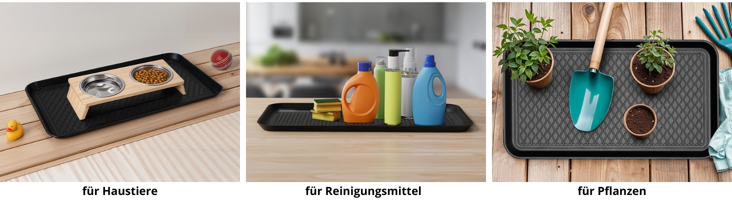 Björn&Schiller Schuhablage 38x75,5 cm, Schuhabtropfschale mit 3 cm Rand, Schuhmatte, Wasserfestes Schuhtablett, Schuhwanne aus Polypropylen-3