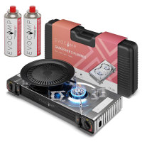 Lucky Flame LF-90SD Gaskocher Campingkocher - Edelstahl Mit Piezo-Zündung